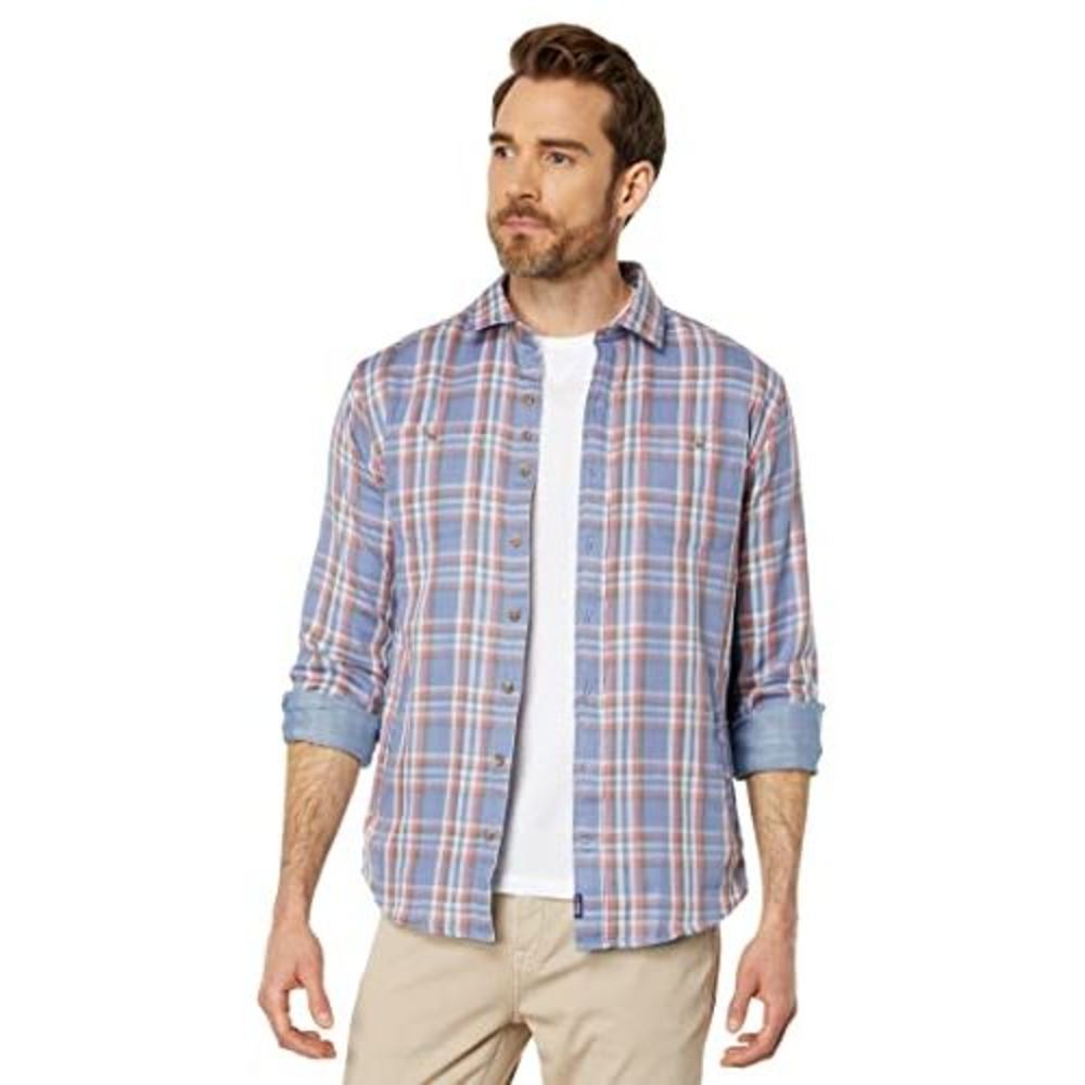 johnnie-O Blue and Red Plaid Men's Shirt